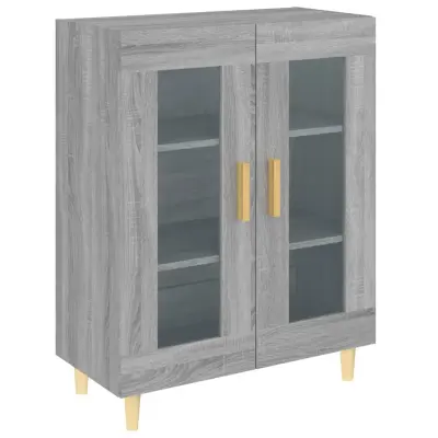 vidaXL Komoda siva sonoma 69,5x34x90 cm inženirski les