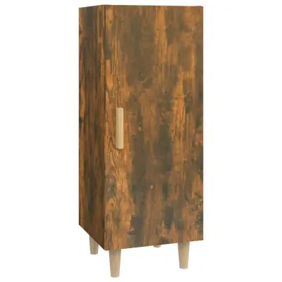 vidaXL Komoda dimljeni hrast 34,5x34x90 cm konstruiran les