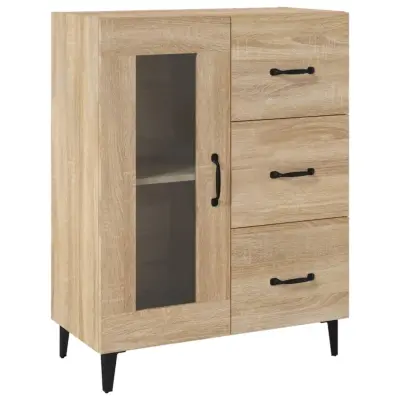 vidaXL Komoda sonoma hrast 69,5x34x90 cm inženirski les