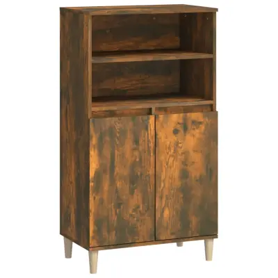 vidaXL Visoka omara dimljen hrast 60x36x110 cm inženirski les