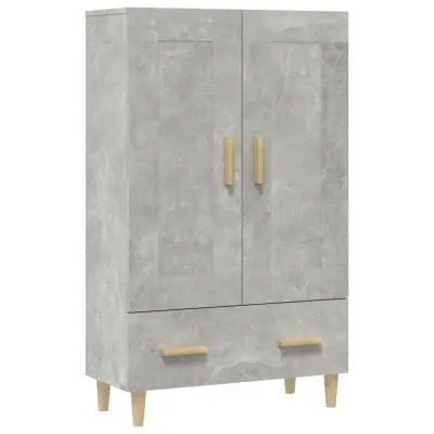 vidaXL Visoka omarica betonsko siva 70x31x115 cm konstruiran les