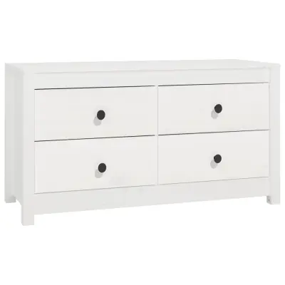 vidaXL TV omarica bela 100x40x54 cm trdna borovina