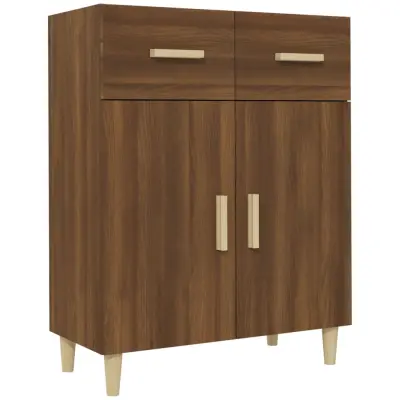 vidaXL Komoda rjavi hrast 69,5x34x89 cm konstruiran les
