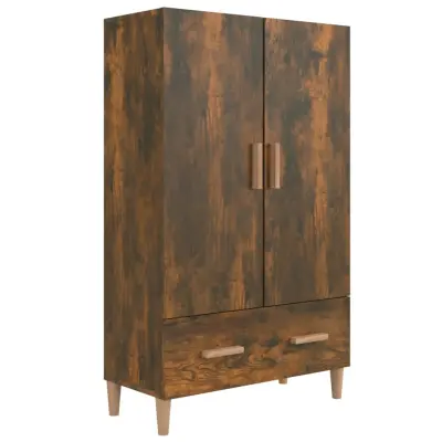 vidaXL Visoka omarica dimljeni hrast 70x31x115 cm inženirski les