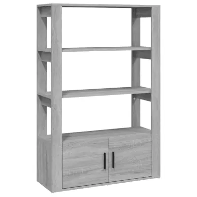 vidaXL Komoda siva sonoma 80x30x119,5 cm inženirski les