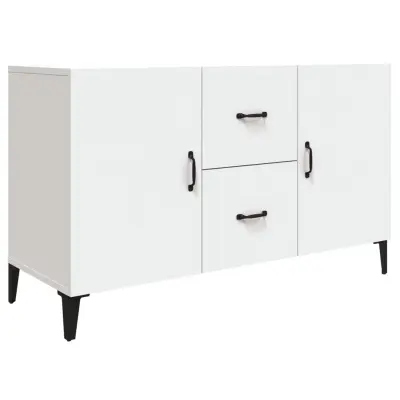 vidaXL Komoda bela 100x36x60 cm inženirski les