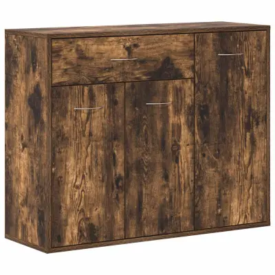 vidaXL Komoda dimljeni hrast 88x30x70 cm konstruiran les