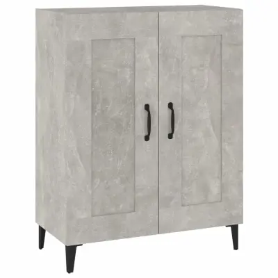 vidaXL Komoda betonsko siva 69,5x34x90 cm konstruiran les