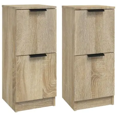 vidaXL Komode 2 kosa sonoma hrast 30x30x70 cm konstruiran les