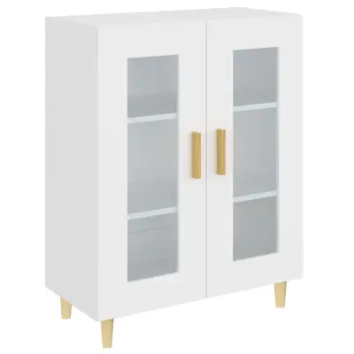 vidaXL Komoda bela 69,5x34x90 cm inženirski les