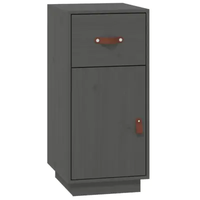 vidaXL Komoda siva 34x40x75 cm trdna borovina