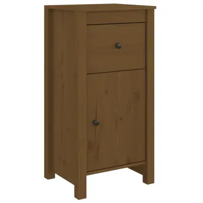 vidaXL Komoda medeno rjava 40x35x80 cm trdna borovina