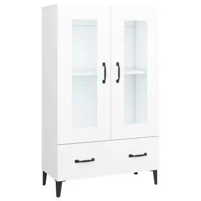 vidaXL Visoka omarica bela 70x31x115 cm inženirski les