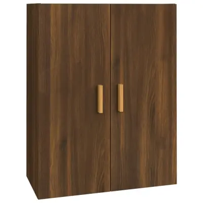 vidaXL Viseča stenska omarica rjav hrast 69,5x34x90 cm