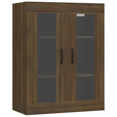 vidaXL Viseča stenska omarica rjav hrast 69,5x34x90 cm