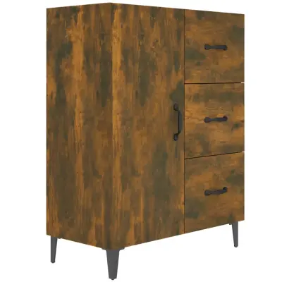 vidaXL Komoda dimljeni hrast 69,5x34x90 cm inženirski les