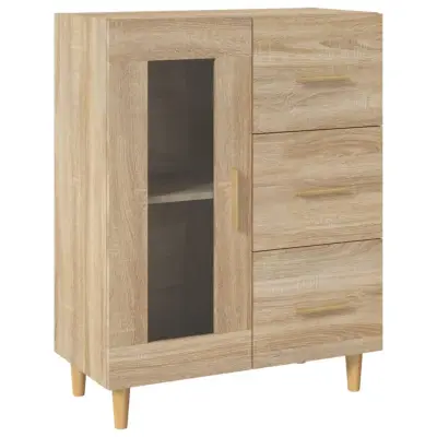 vidaXL Komoda sonoma hrast 69,5x34x90 cm inženirski les