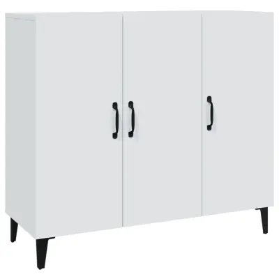 vidaXL Komoda bela 90x34x80 cm konstruiran les
