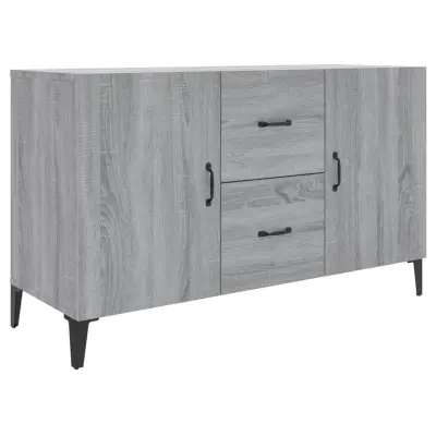vidaXL Komoda siva sonoma 100x36x60 cm konstruiran les