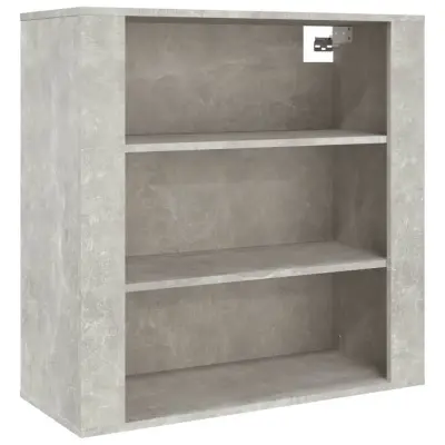 vidaXL Stenska omarica betonsko siva 80x33x80 cm inženirski les