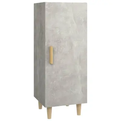 vidaXL Komoda betonsko siva 34,5x34x90 cm konstruiran les