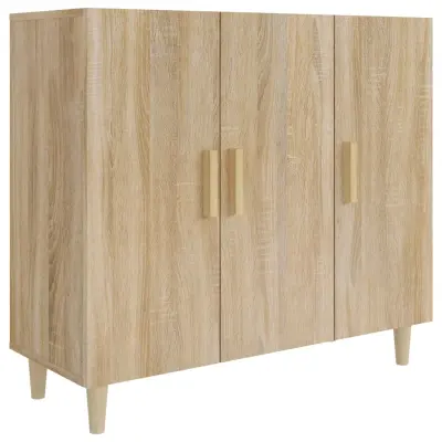 vidaXL Komoda sonoma hrast 90x34x80 cm konstruiran les