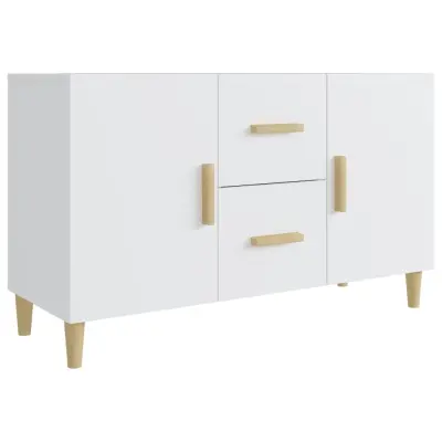 vidaXL Komoda bela 100x36x60 cm inženirski les