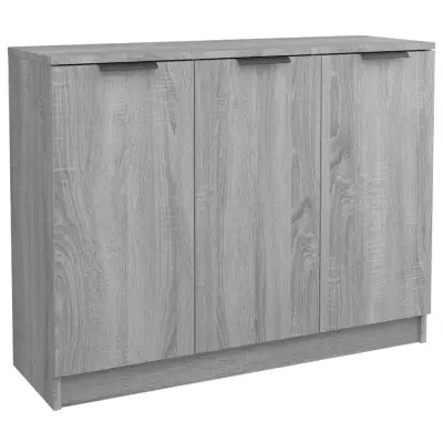 vidaXL Komoda siva sonoma 90,5x30x70 cm konstruiran les