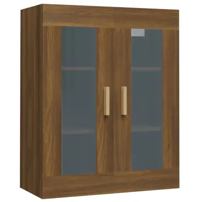 vidaXL Viseča stenska omarica rjav hrast 69,5x34x90 cm