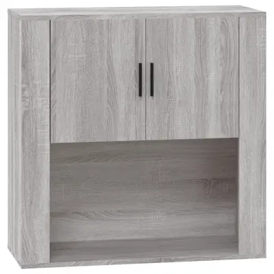 vidaXL Stenska omarica siva sonoma 80x33x80 cm inženirski les