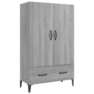 vidaXL Visoka omarica siva sonoma 70x31x115 cm inženirski les
