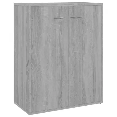 vidaXL Komoda siva sonoma 60x30x75 cm inženirski les