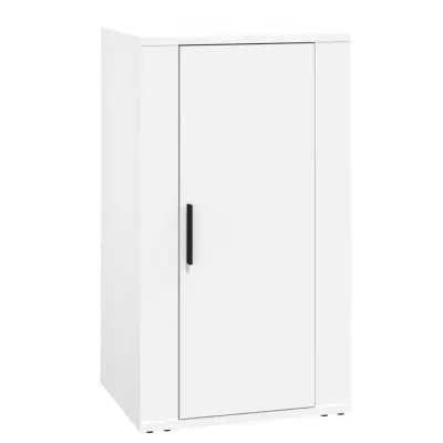vidaXL Komoda bela 40x33x70 cm inženirski les