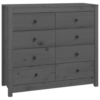 vidaXL TV omarica siva 100x40x90 cm trdna borovina