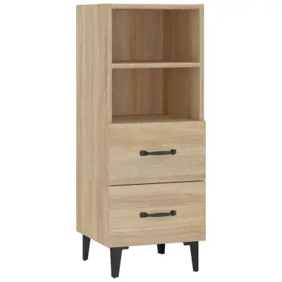 vidaXL Komoda sonoma hrast 34,5x34x90 cm konstruiran les
