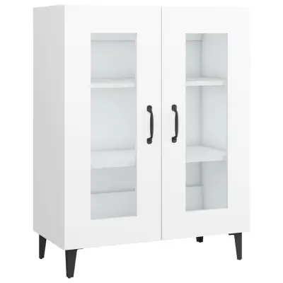 vidaXL Komoda bela 69,5x34x90 cm inženirski les