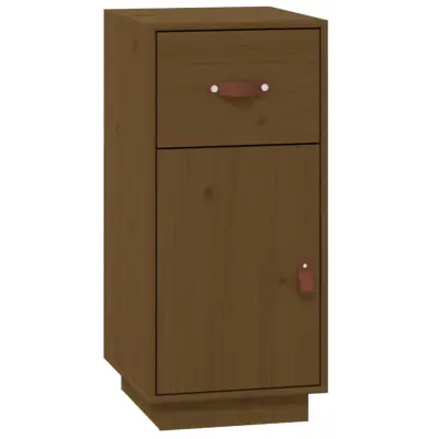 vidaXL Komoda medeno rjava 34x40x75 cm trdna borovina