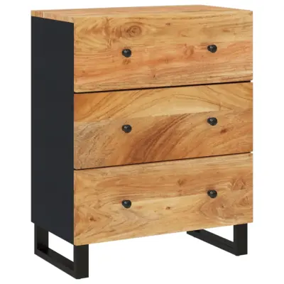 vidaXL Komoda 60x33x75 cm trden akacijev les