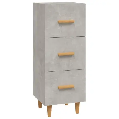 vidaXL Komoda betonsko siva 34,5x34x90 cm konstruiran les