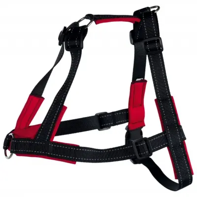 TRIXIE Oprsnica Lead'n'Walk Soft velikost M-L 55-90 cm črna