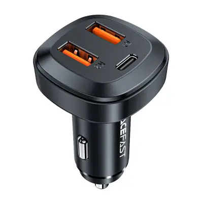 Avtopolnilec Acefast B9, 66W, 2x USB + USB-C (črn)