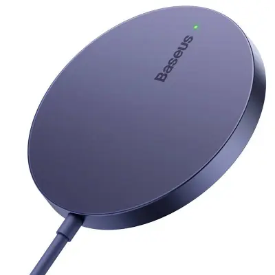 Magnetni brezžični polnilec Baseus Simple Mini3 15W (prašno vijoličen)