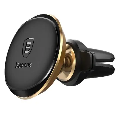 Baseus Magnetic Air Vent Car Mount Držalo s kabelsko sponko zlata