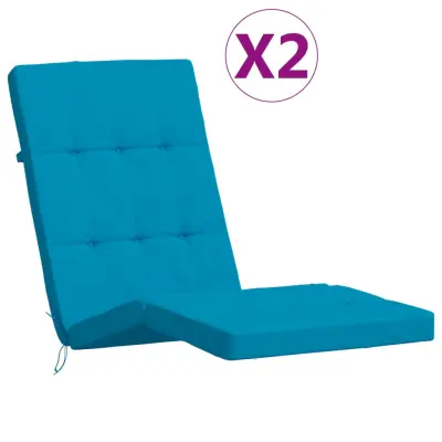 vidaXL Blazine za ležalnike 2 kosa svetlo modra oxford tkanina