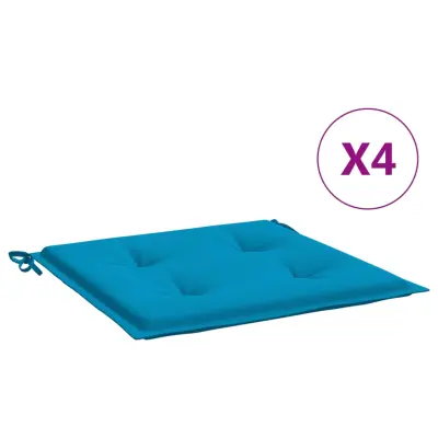 vidaXL Blazine za vrtne stole 4 kosi modre 50x50x3 cm oxford tkanina