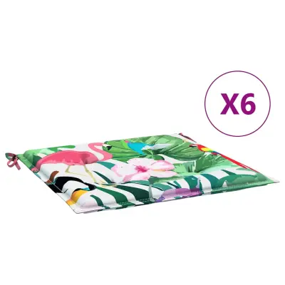 vidaXL Blazine za vrtne stole 6 kosov večbarvne 40x40x4 cm tkanina