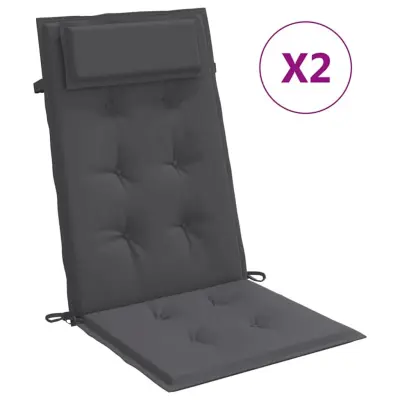 vidaXL Blazine za stole 2 kosa antracit oxford tkanina