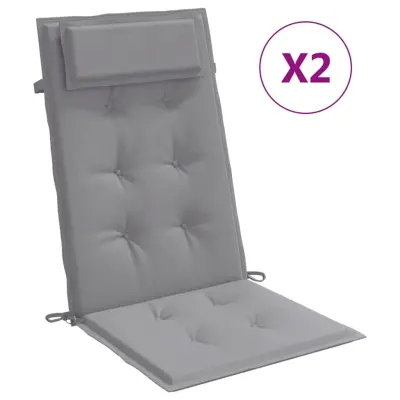 vidaXL Blazine za stole 2 kosa siva oxford tkanina