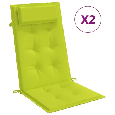 vidaXL Blazine za stole 2 kosa svetlo zelena oxford tkanina