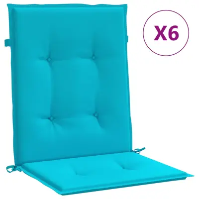 vidaXL Blazine za stole 6 kosov turkizno blago